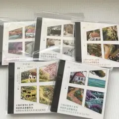 【75】PET 和紙 シール ステッカー 5種 紙もの コラージュ まとめ売り