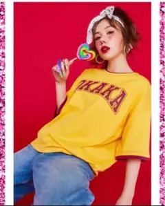 仲里依紗　RE. OKAKA & KINAKO ピンク Tシャツ Amazon.co.jp: アールイードット RE. おかかアンドきなこTシャツ