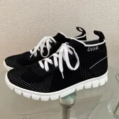 美品 ディオール スニーカー 22 34 ソックスシューズ ランニング