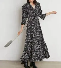 SNIDEL ビッグカラークラシカルワンピース　サイズ0
