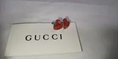 GUCCI 赤 ハート ピアス 両耳 バレンティノ ラメ