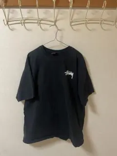 Stussy 黒 Tシャツ 花デザイン