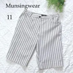 【春〜/美品】Munsingwearストライプハーフパンツ　レディース11