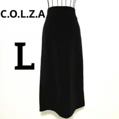 C.O.L.Z.A フレア ロングスカート L 黒 ウエストゴム オールシーズン