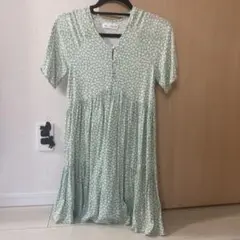 ZARA 花柄 半袖ワンピース 13-14