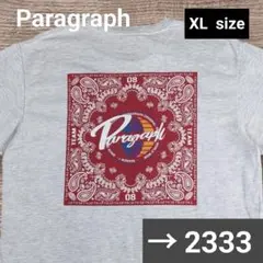 美品 Paragraph パラグラフ バンダナ グラフィック T シャツ XL