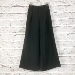 r319 GU ブラック ワイドパンツ カジュアル　ガウチョ　S