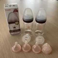 Combi teteo 哺乳瓶 240ml 2本 乳首4個(ss.s.m×2)