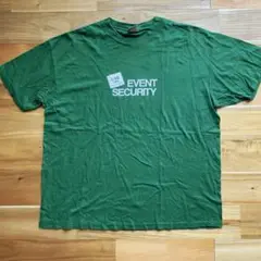 USA製 ヴィンテージtシャツ EVENT SECURITY グリーン緑XXL