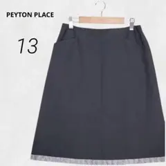c3119【PEYTON PLACE】ミニスカート 黒 XL フリンジ ブラック