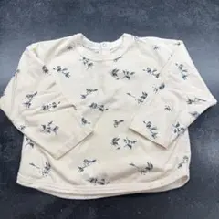 【プチバトー】プリント長袖Tシャツ　バード　24m/86cm