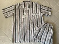 日本の匠 パジャマ 半袖 長ズボン Ｌサイズ メンズ 前閉じ 日本製 綿100
