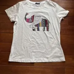 TRUBE 象刺繍ホワイトTシャツ