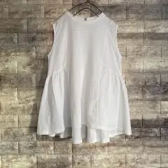 EDWIN SOMETHING バイオサッカーノースリーブフレアヘムTシャツ