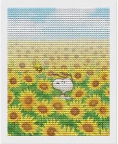 ✦ダイヤモンドアート スヌーピー ビーズ ひまわり