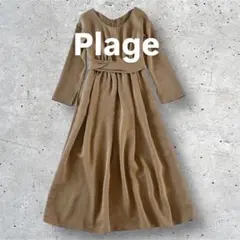 5【美品】plage ビスコースベルトマークワンピース　日本製