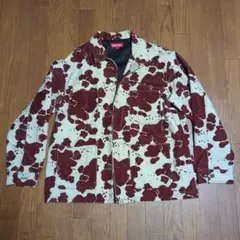 ジャケット・アウター Supreme Velvet Chore Coat Cow Supreme - supreme velvet chore coat XL cow柄 牛柄の通販 by