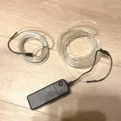 ELワイヤー 5m×2つ　オマケ乾電池電源1つ付き