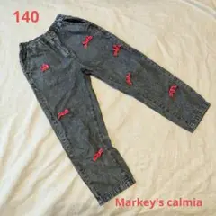 【MARKEY'S購入】 CALMIA リボンデニムパンツ 140