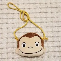 おさるのジョージ フェイス型コインパース ポーチ ポシェット