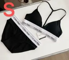 Calvin Klein 黒ブラジャーショーツセット　S　サイズ
