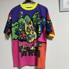希少 KOZMIK 総柄Tシャツ USA製 ポップアート 個性的