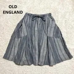 【OLD ENGLAND】オールドイングランドフレアスカート　リネン　麻100%