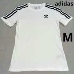 adidas アディダス 半袖 Tシャツ サイドライン 白 トレフォイル
