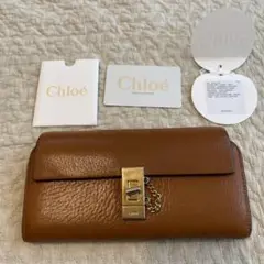 長財布 Chloe クロエ キャメル