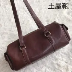 美品!土屋鞄 ミニボストン トートバッグ 本革 レザー ダークブラウン