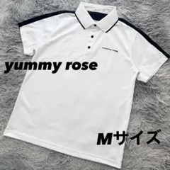 美品　ヤミーローズ　yummy rose ポロシャツ　半袖　ホワイト　Mサイズ