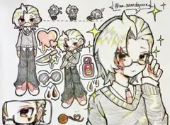 手描きイラスト オリジナル アナログイラスト【愛音マナト】