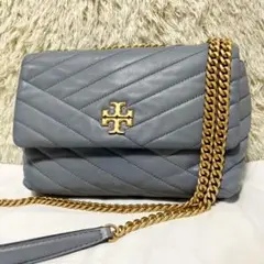 希少✨トリーバーチ キラシェブロン 2way ショルダーバッグ チェーン 薄青紫
