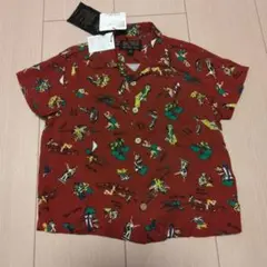 新品 マーキーズ アロハシャツ 半袖シャツ ブラウン 90センチ