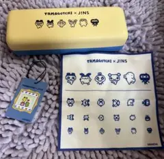 JINS たまごっち メガネケース Tamagotchi パラダイス メガネ拭き