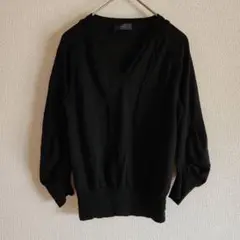 【ANTEPRIMA】（S-M）Vネックサマーニット/シンプルトップス/無地