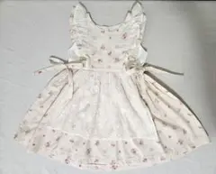 ハンドメイド花柄エプロンワンピース