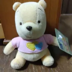 クマのぬいぐるみ ピンクのシャツ 約15cm