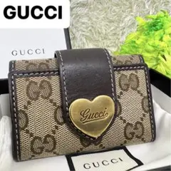 ⭐️SALE・ロゴ綺麗⭐️ GUCCI 6連キーケース ラブリーハート GG