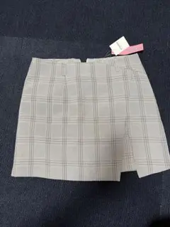 SPIGA グレー チェック柄 ミニスカート M 新品タグ付き