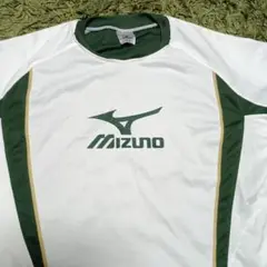 Mizuno メッシュアンダーシャツ ホワイト/グリーン