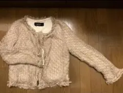 ドゥーズィエムクラス ノーカラーニットジャケット