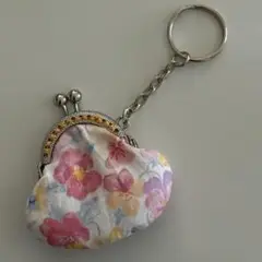 リバティ ハンドメイド がま口キーホルダー761