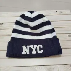 BEAMSビームスストライプ NYC ニット帽