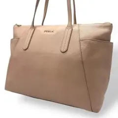 良品 616 フルラ アリアナ トートバッグ A4 ピンベージュ シボ革