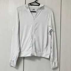 ユニクロ エアリズム UVカット パーカー 白 M