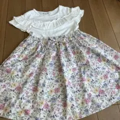 エニィファム　ワンピース　120 花柄　リボン
