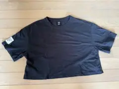 黒 クロップド Tシャツ 五分袖