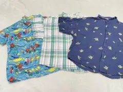 キッズ　ボタン半袖シャツ3点セット（100cm~）