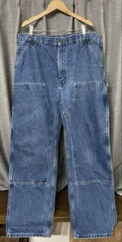Carhartt ダブルニーデニム　ワークパンツ ブルー